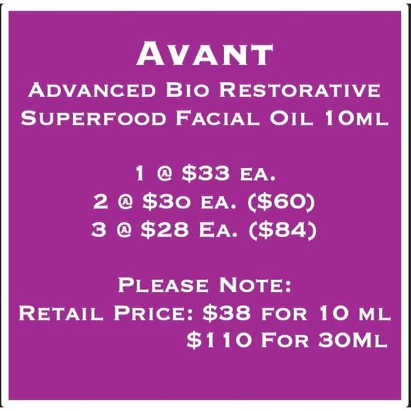 Avant Advanced Bio Restorative Superfood Facial Oil 10ml - Picture 1 of 4